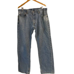 Levis 559 Jeans Mens 36x32 Relaxed Straight Fit Blue Jeans Denim Wash Distressed